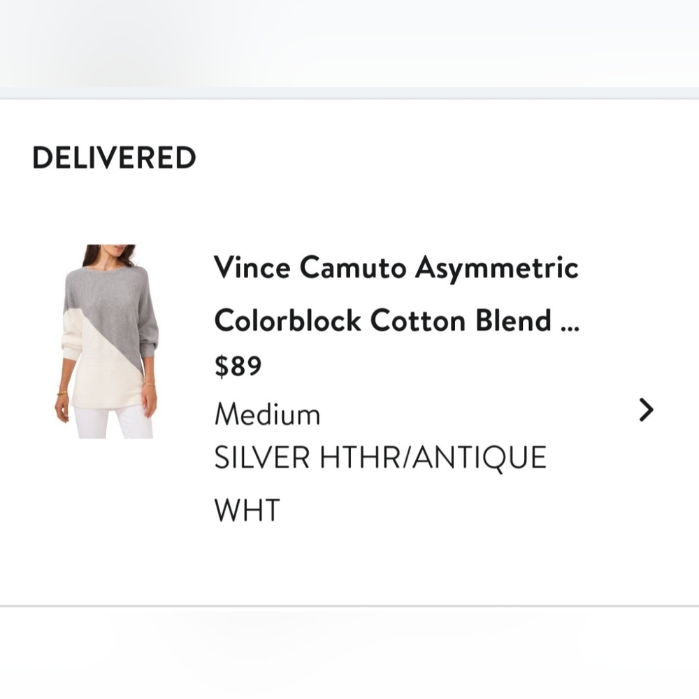 Vince Camuto Asymmetric Colorblock Sweater